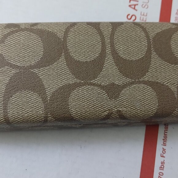 COACH Est. 1941 Hard Clam Shell Eyewear Protective Beige Case Eyeglasses Glasses - Picture 6 of 6